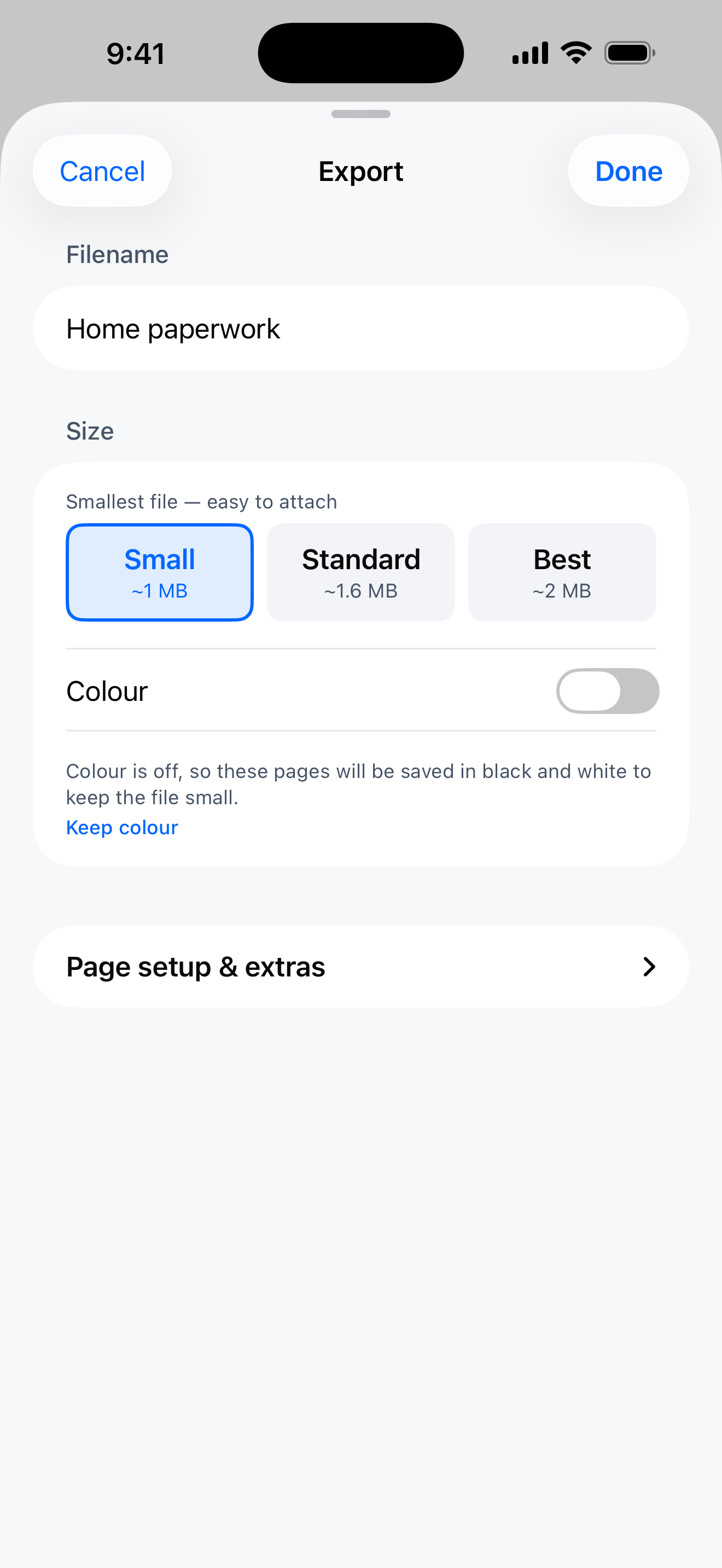 Export Settings and Presets Screenshot